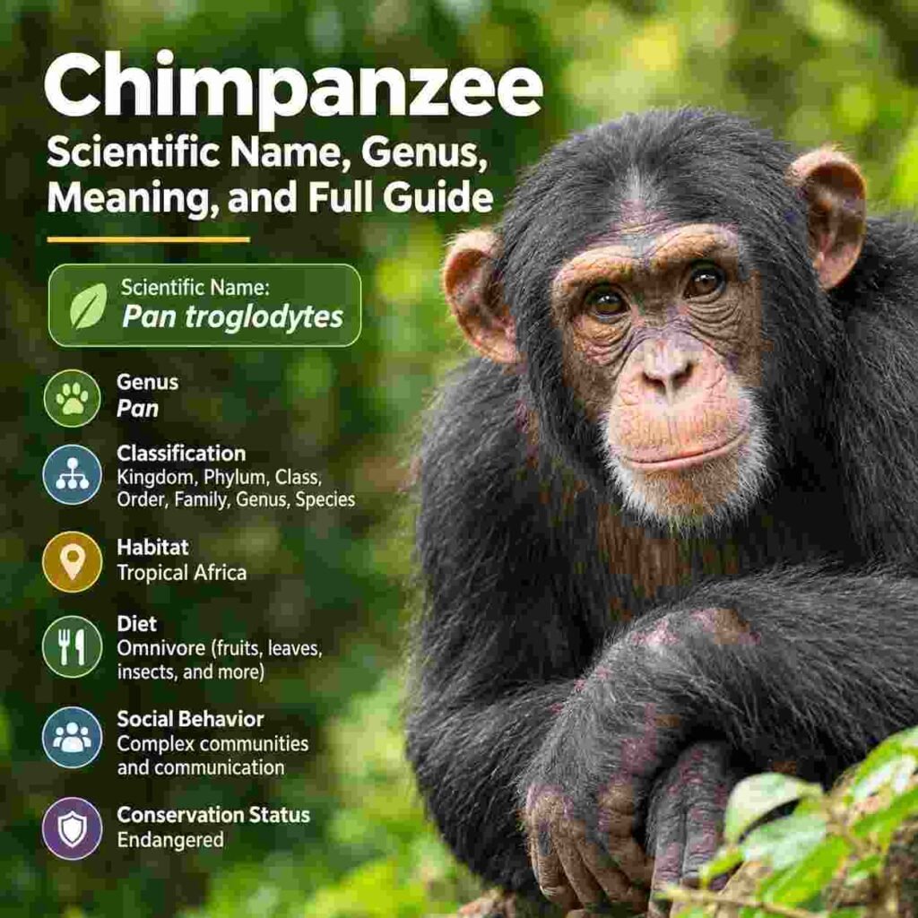Chimpanzee Scientific Name, Genus, Meaning, And Full Guide
