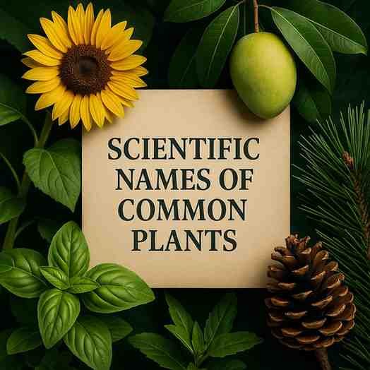 Scientific Names of Common Plants Flowers, Herbs, and Trees
