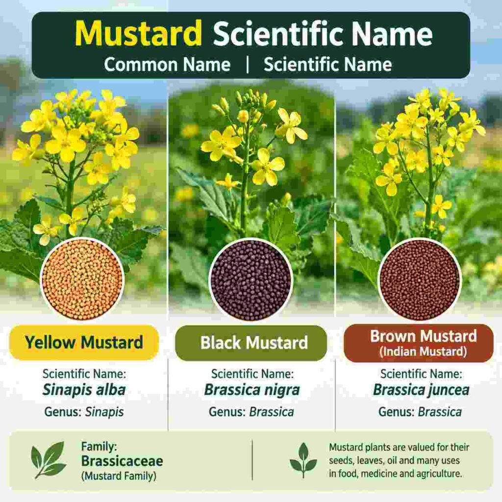 Mustard Scientific Name, Genus, Uses, Benefits, and Types