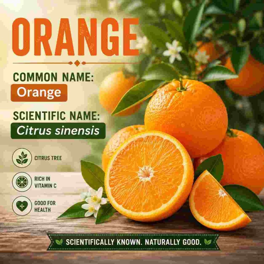 Orange Scientific Name, Genus, Uses, Benefits, and Types