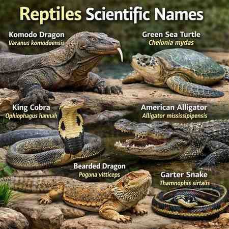 Reptiles Scientific Name List of Lizards, Snakes, Turtles