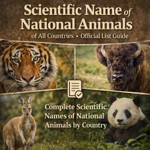 Scientific Name of National Animals of All Countries Listed