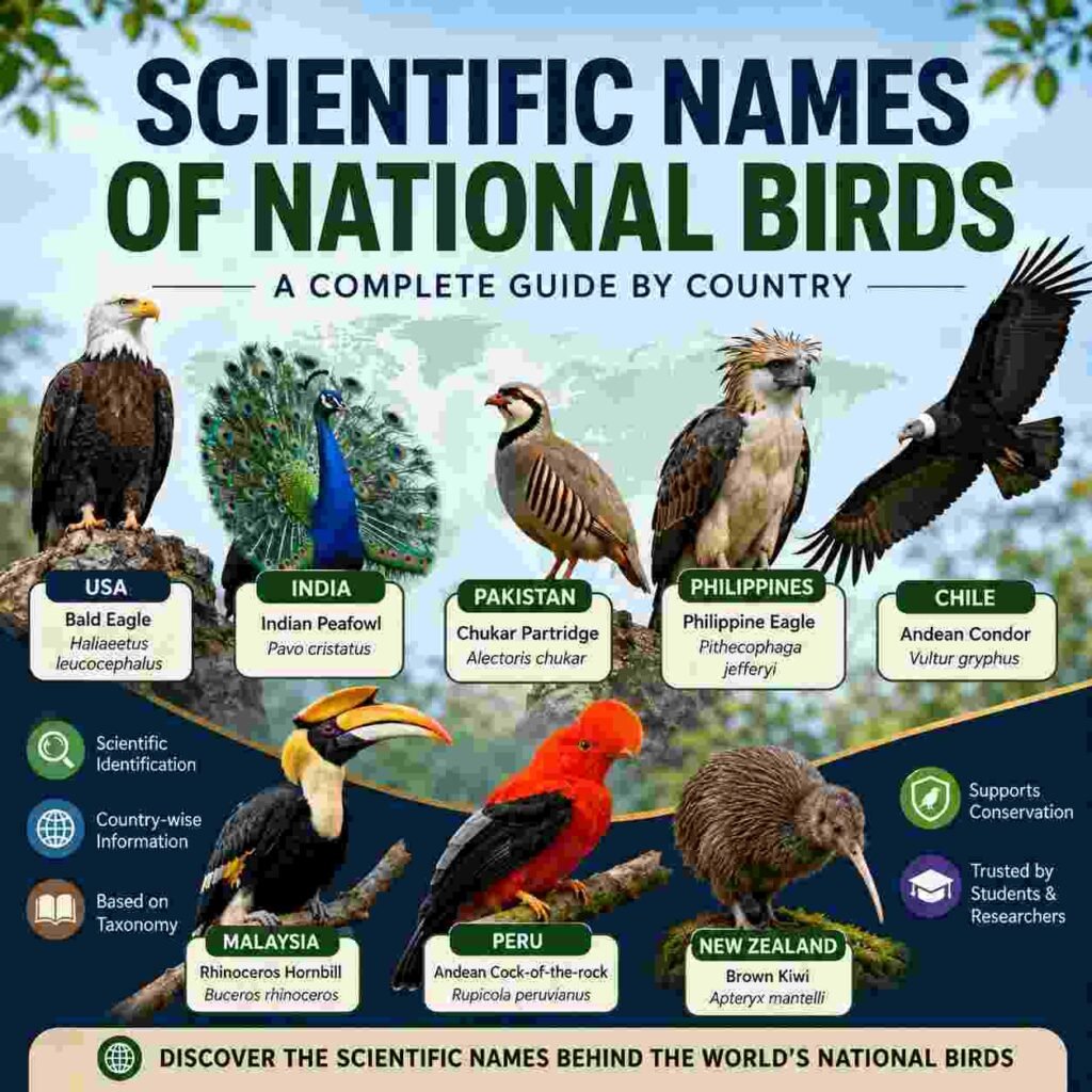 Scientific Name of National Birds of all Countries List