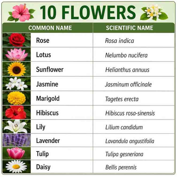 150 Scientific Name of Flowers List Common, Garden Flower