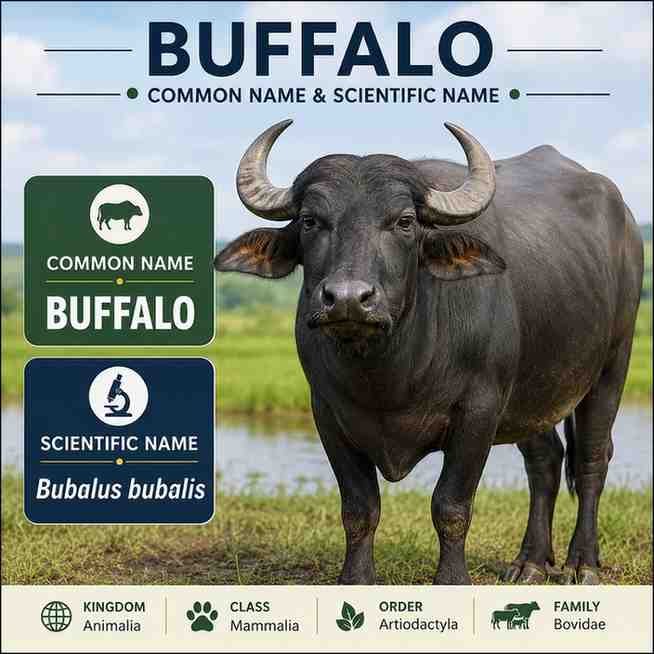 Scientific Name of Buffalo With Classification, and Facts