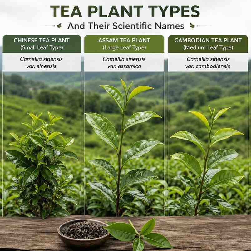 Scientific Name of Tea Plant Types and Varieties List