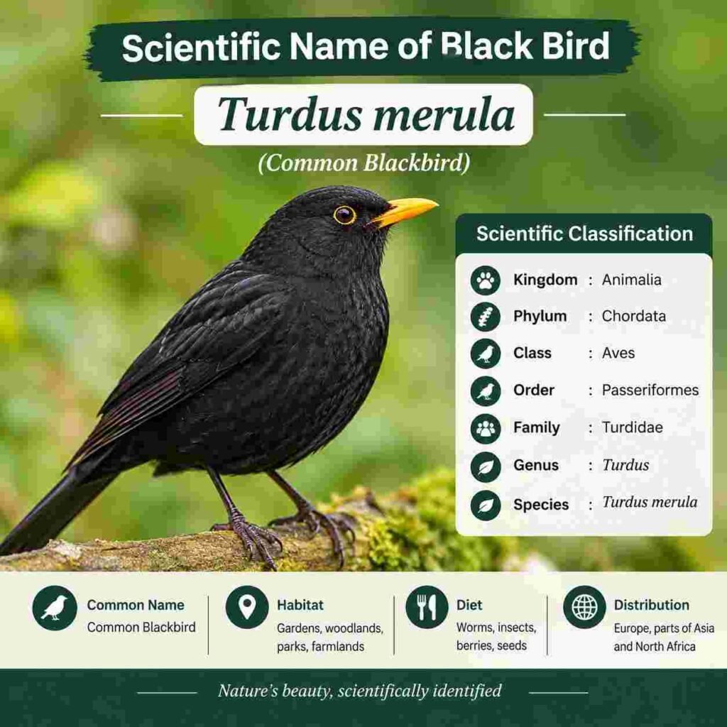 Scientific Name of the Black Birds, Classification and types